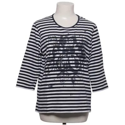 Långärmad t-shirt (Blå, Vit) från MF Bomull, Elastan