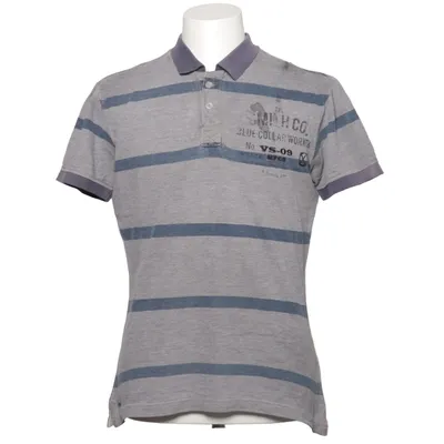 Polo shirt (Gray, Blue) from Blend Cotton, Polyester