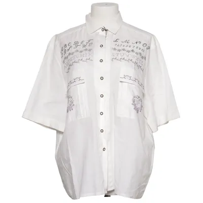 Kortärmad skjorta (Vit, Flerfärgad) från Perry Bomull, Linne