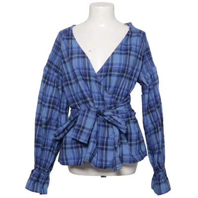 Wrap blouse (Blue) from ASOS Cotton