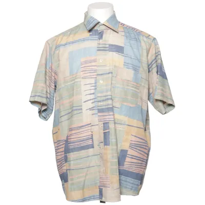 Kortærmet skjorte (Blå, Beige, Flerfarvet) fra Canda C&A Polyester, Viscose