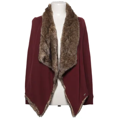 Cardigan (Red, Brown) from Hollister Acrylic, Cotton, Faux fur, Polyester