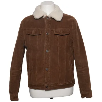 Lined denim jacket (Brown, White) from Mango Man