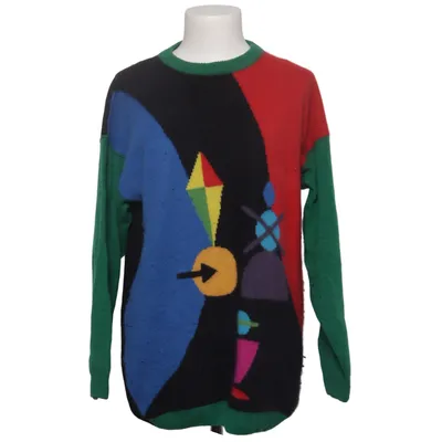 Sweater (Black, Blue, Green, Red, Multicolored) from Drops Angora, Polyamide, Wool