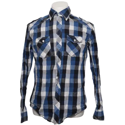 Flannel skjorte (Blå, Sort, Hvid) fra Copyright Bomuld