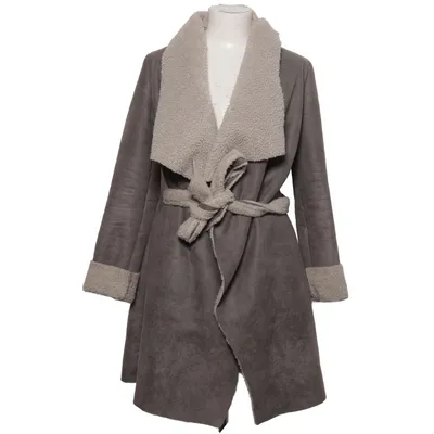 Shearlingjacka (Grå, Beige) från Review Polyester