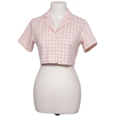 Kortærmet skjorte (Hvid, Rød) fra John Galt Elastan, Polyester, Viscose