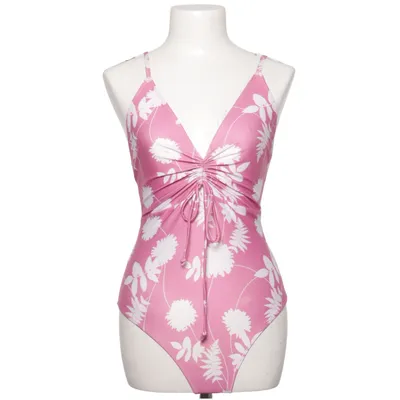 Swimsuit (Pink, White) from Playful Promises Elastane, Polyester