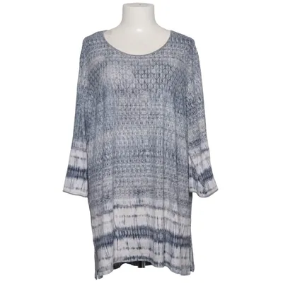 Kaftan (Blue, White) from No Secret Cotton, Elastane, Metallic fiber, Viscose