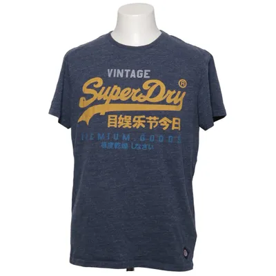 T-shirt (Blå, Gul) från Superdry Bambu, Bomull, Polyester, Ull