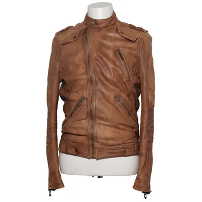 Läderjacka (RM-102-LE-LF-02) från Review Bomull, Skinn, Polyester