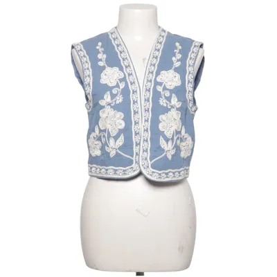 Vest (Blue, White) from Zara Cotton