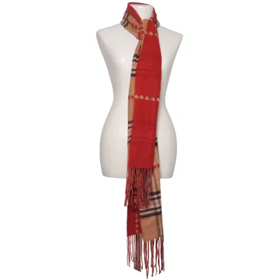 Sjaal (Rood, Beige) van Cashmink Acryl