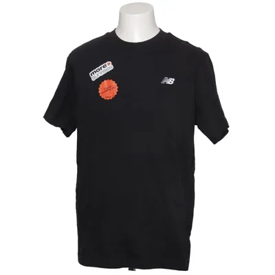 T-shirt (Black) from New Balance Cotton