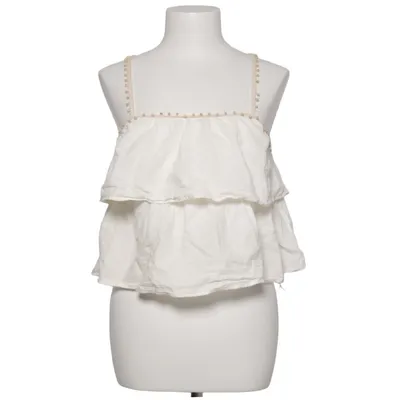Tank Top (White) from Zara Cotton, Linen