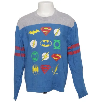 Lange mouwen shirt (Blauw, Grijs, Meerkleurig) van Justice League Katoen, Polyester
