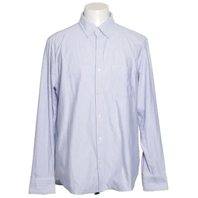 Hemd (Blau, Weiß) von Uniqlo Baumwolle, Polyester