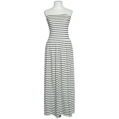 Maxikjole (Hvid, Sort) fra Gina Tricot Bomuld, Elastan, Polyester
