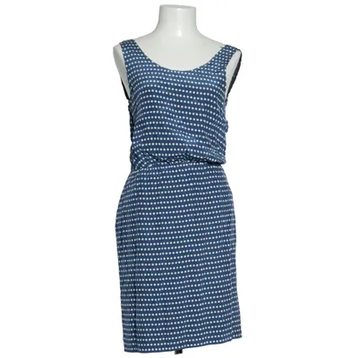 Kjole (Blå, Hvid) fra Marc by Marc Jacobs Polyester, Silke
