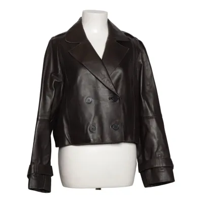 Leather jacket (Brown) from Massimo Dutti Leather, Polyester