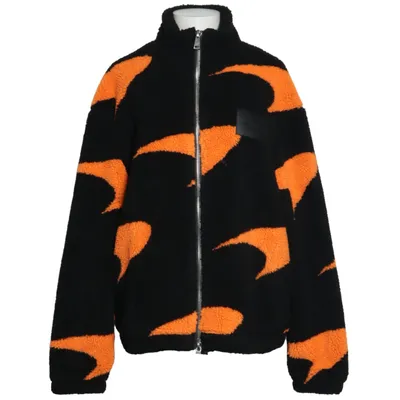 Fleecejacka (Svart, Orange) från Reiss Pälsimitation, Polyester