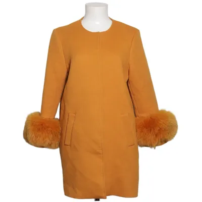 Winter coat (Yellow) from Meotine Elastane, Fox fur, Polyester, Viscose