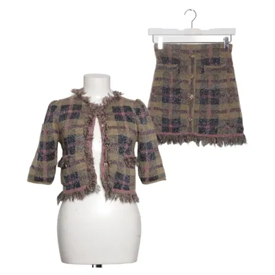 Skirt suit (Beige, Purple, Black) from Zara Elastane, Metallic fiber, Wool