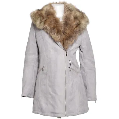 Winter coat (Gray) from Papillonne Elastane, Polyester