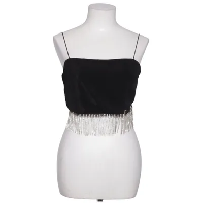 Crop top (Svart, Silverfärgad) från NA-KD Elastan, Polyester