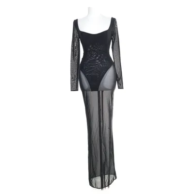 Aftonklänning (Svart) från House of CB Bomull, Elastan, Polyamid