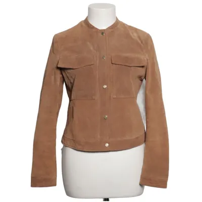 Läderjacka (Brun) från Mango Skinn, Polyester