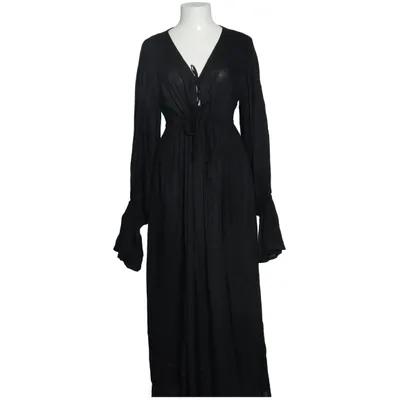 Maxi jurk (Zwart) van Two Sisters Viscose, Katoen
