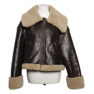 Veste en peau de mouton retournée (Marron, Beige) de Zara