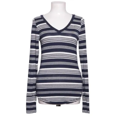 Långärmad t-shirt (Blå, Vit) från Hollister California Elastan, Polyester, Viskos