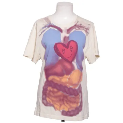 T-shirt (Beige, Flerfärgad) från Divided by H&M Ekologisk bomull