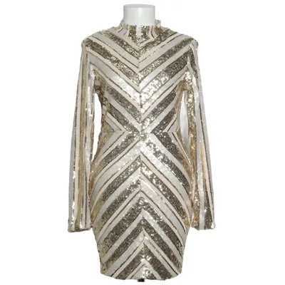 Cocktailkleid (Gold, Silber) von Cause Baumwolle, Polyester