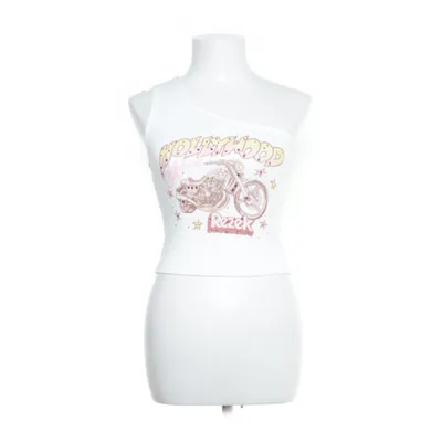 Crop top (Hvid, Flerfarvet) fra Rezek Bomuld