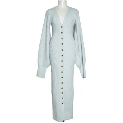 Maxikjole (Blå) fra Adoore Elastan, Polyamid, Genanvendt polyester, Uld