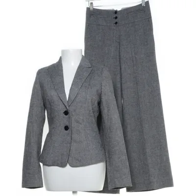 Jakkesæt (Grå) fra H&M Uld, Polyester, Viscose