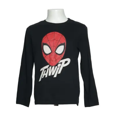 Långärmad t-shirt (Svart) från Marvel Spiderman Polyester, Återvunnen bomull
