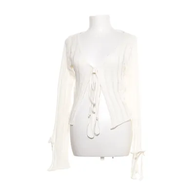 Kofta (Shape Cream Ladder Knit Tie Detail Top) från PrettyLittleThing Akryl, Bomull