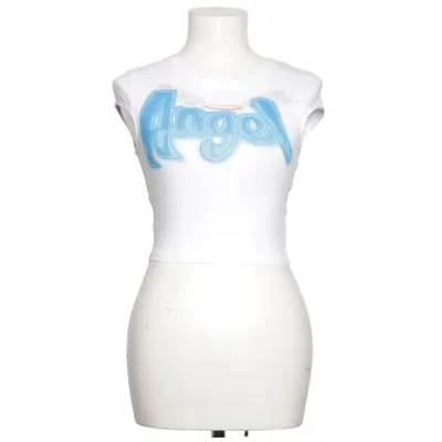 Crop top (Wit, Blauw) van Kollyy Katoen, Polyester