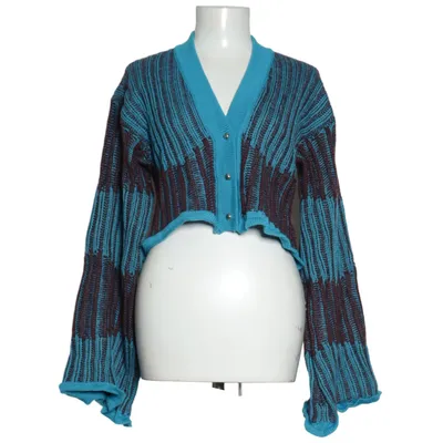 Cardigan (Blauw, Bruin) van Nadia Wire Merinowol, Mohair