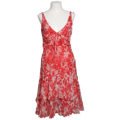 Kjole (Rød, Hvid) fra Zara Woman Polyester, Silke