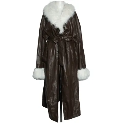 Jas (Bruin, Wit) van ASOS Design Polyester, Polyurethaan