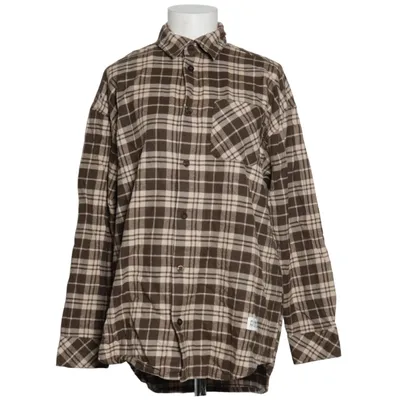 Flannel skjorte (Brun, Hvid) fra Planet NUSA Økologisk bomuld
