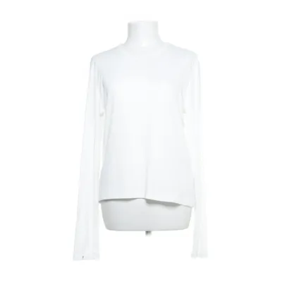 Langærmet t-shirt (Ribbed Long Sleeved Round Neck Top) fra NA-KD Elastan, Polyester, Viscose