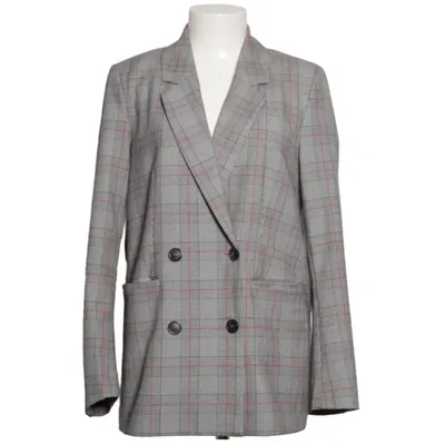 Kavaj (Grå, Röd) från Anine Bing x Gina Tricot Elastan, Polyester