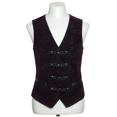 Suit vest (Purple, Black) from Punk Rave Polyamide, Polyester
