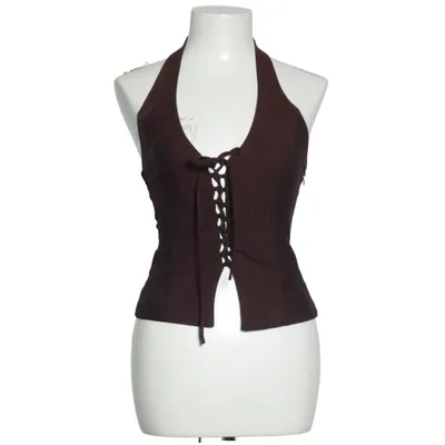 Halter neck top (Brown) from Bershka Elastane, Polyester, Viscose